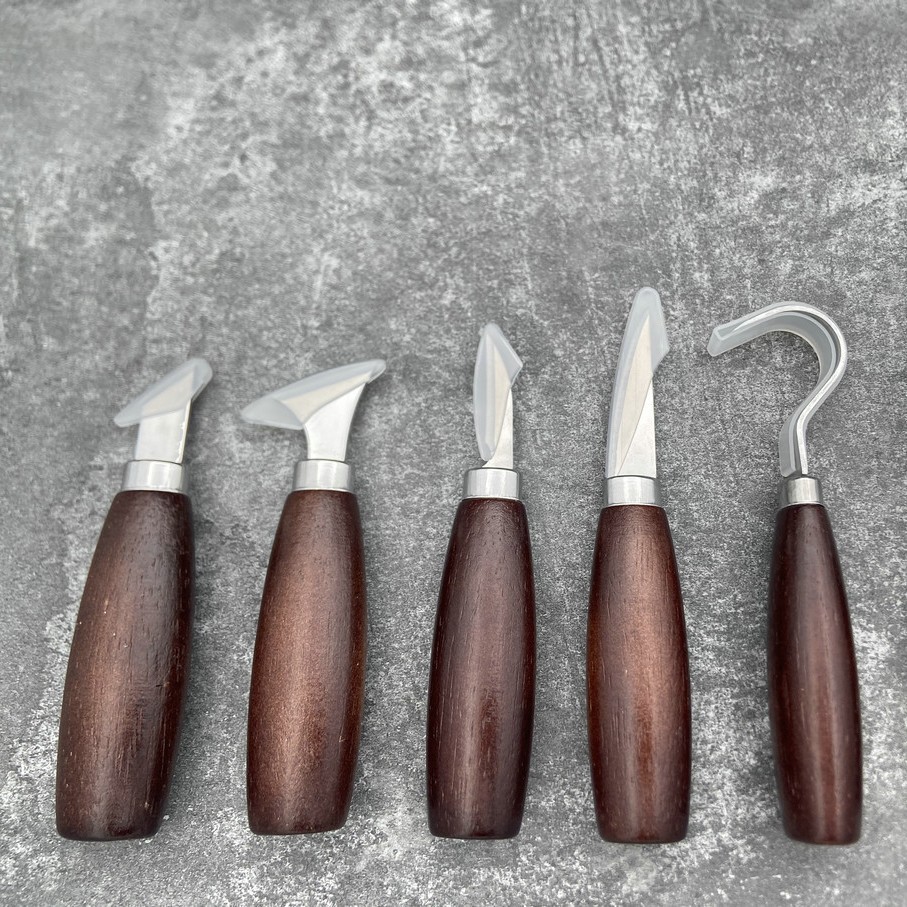 Craft Knife Set - 5pc Wood Carving Tools Set Oak