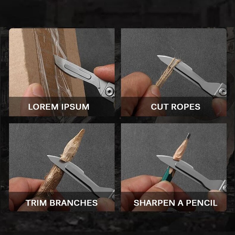Folding Knife Stainless Steel  - Craft Knife Set recension och pris