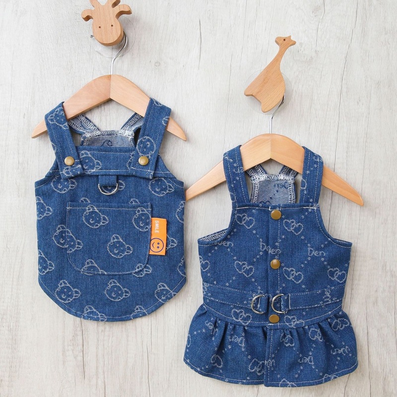 Denim Dog Dress Harness Puppy  - D Ring Strap recension och pris