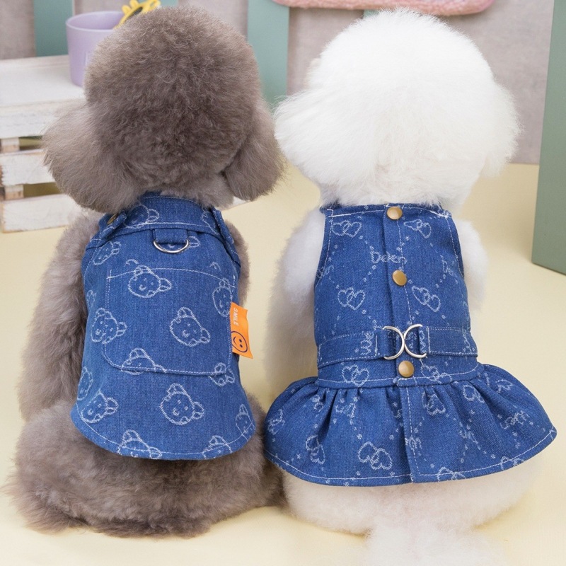 Denim Dog Dress Harness Puppy  - D Ring Strap recension och pris