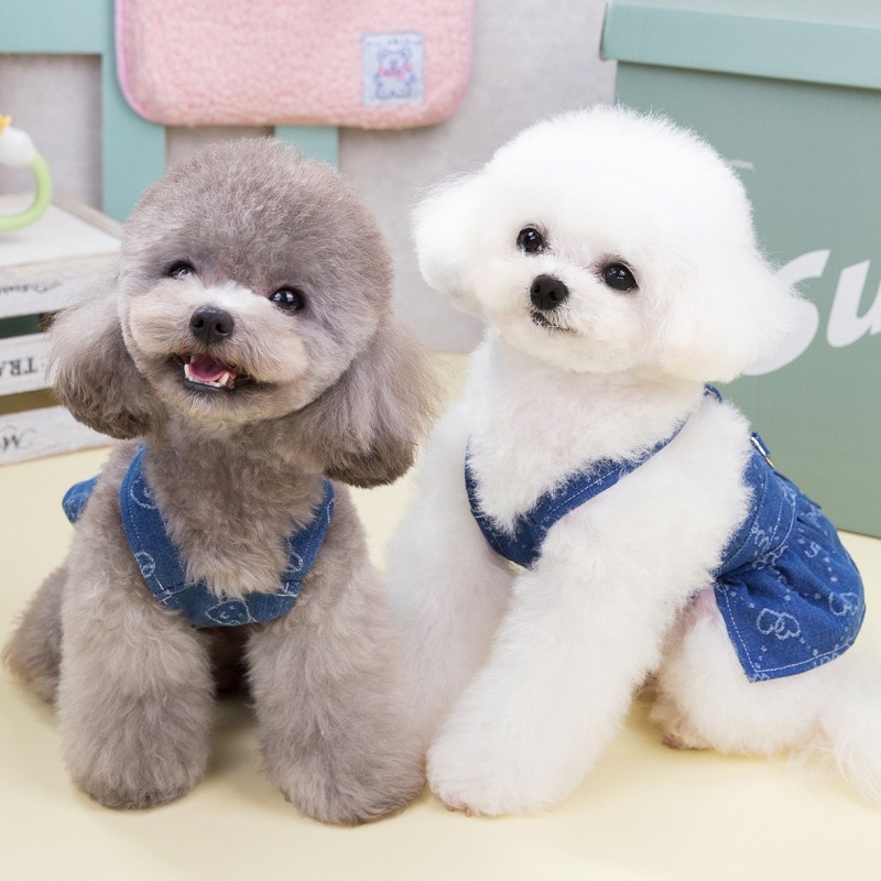 Denim Dog Dress Harness Puppy  - D Ring Strap recension och pris