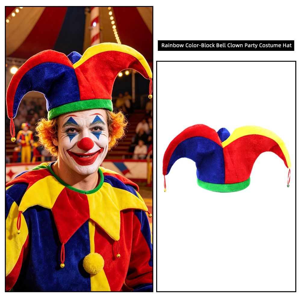 Cap Prop Multicolor Clown Hat  - Cosplay Prop Patterns recension och pris