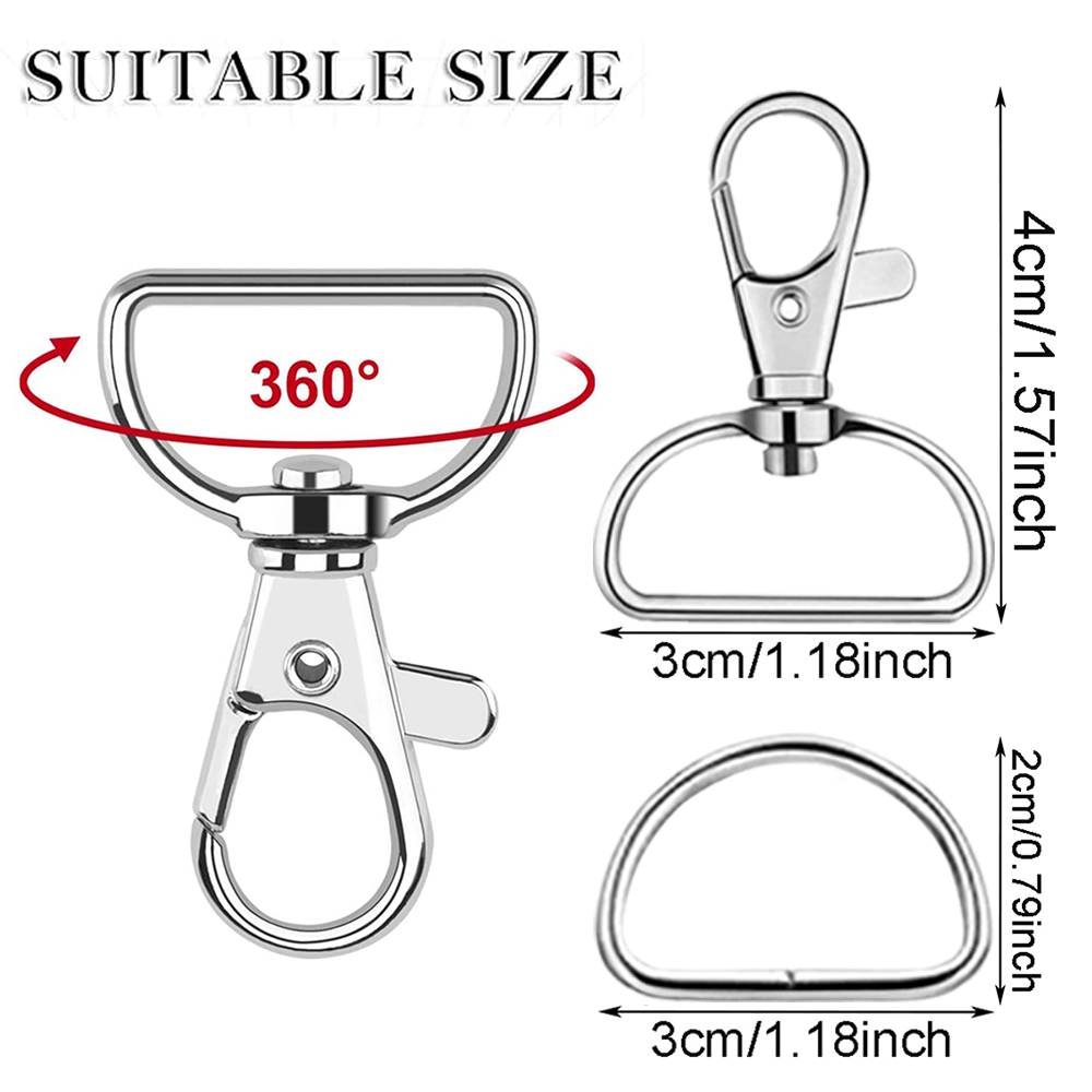 8/15/30 Set Snap Hooks Lanyard - D Ring Strap recension och pris