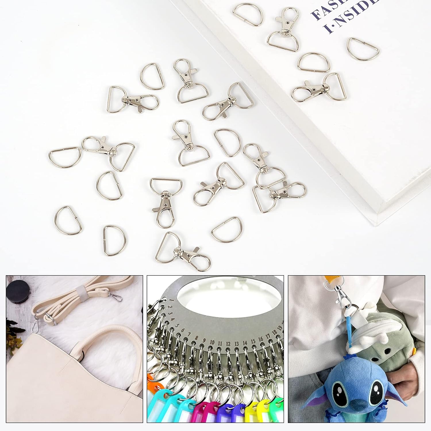 8/15/30 Set Snap Hooks Lanyard - D Ring Strap recension och pris