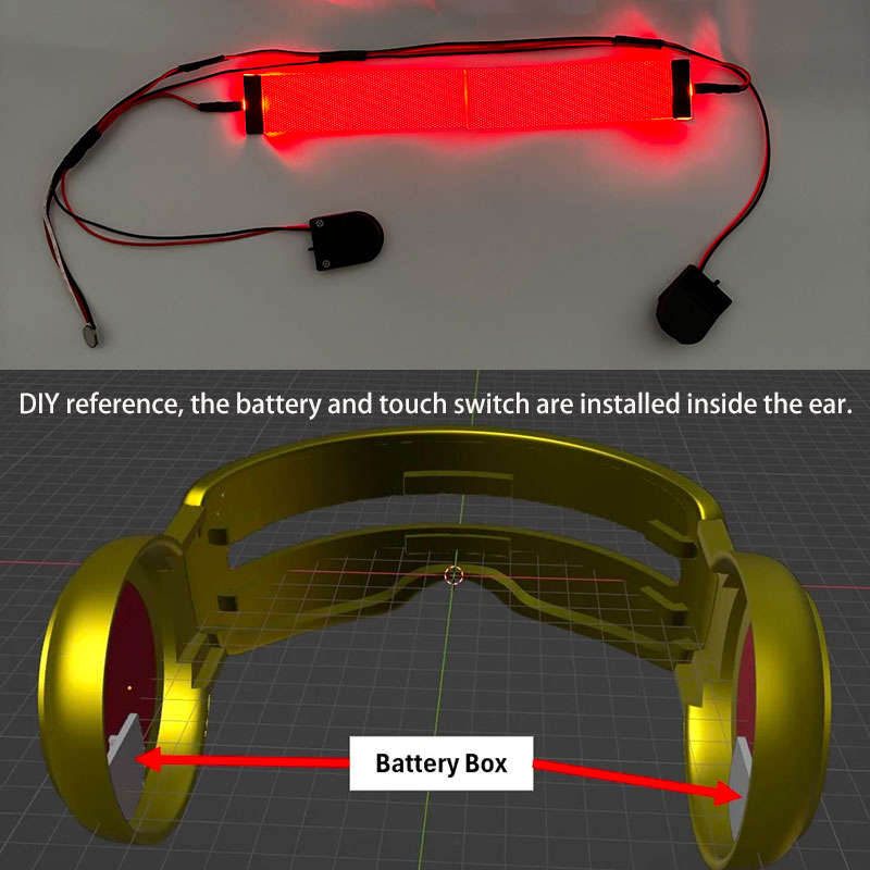 Red Flexible Bendable DIY LED  - Cosplay Prop Kit recension och pris