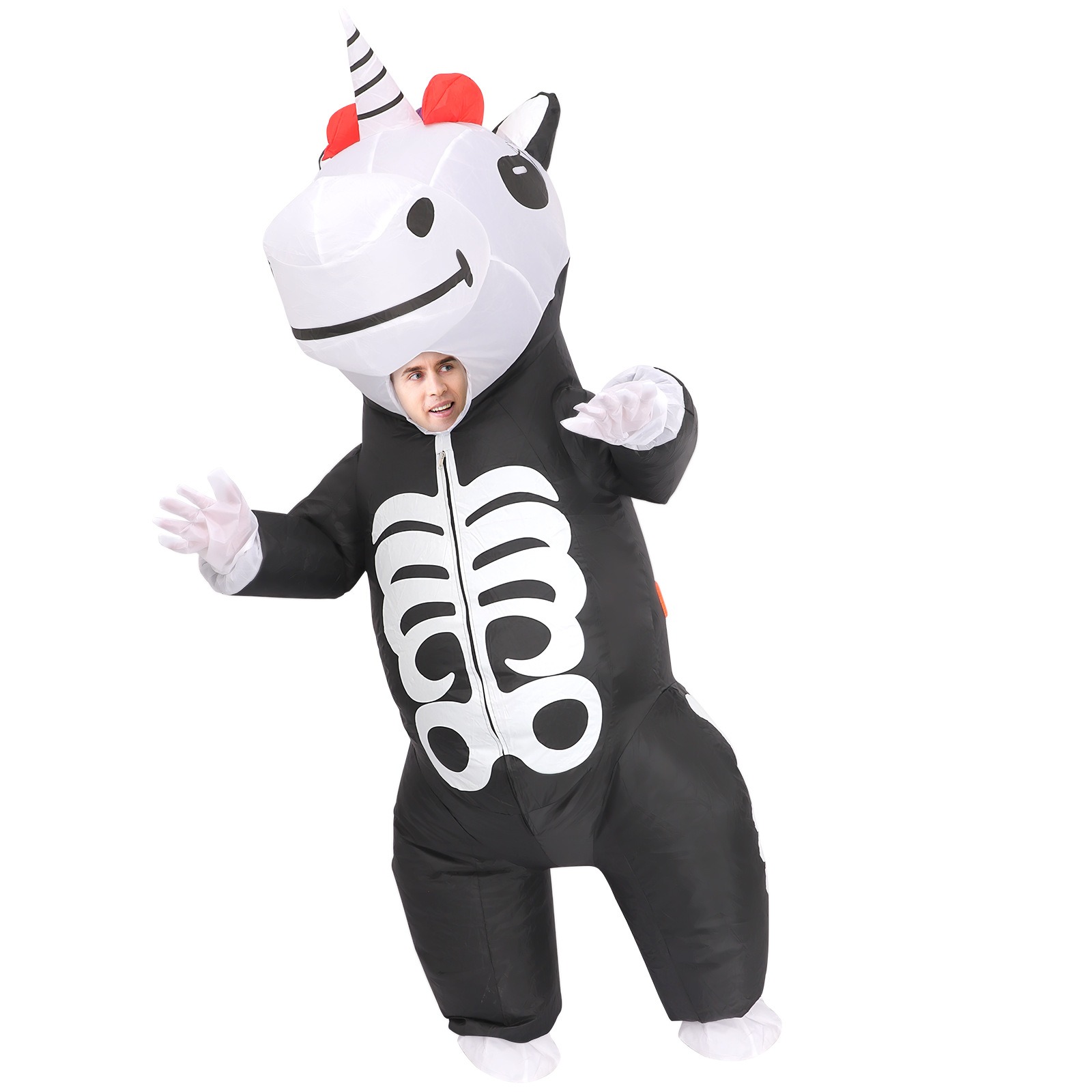 Rainbow Skeleton Unicorn Infla - Cosplay Prop Business recension och pris