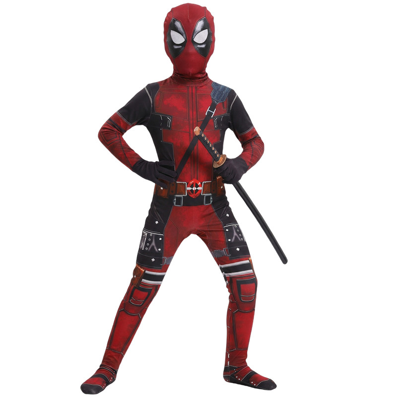 3-12Y Kids Deadpool Costume wi - Cosplay Prop Dagger recension och pris