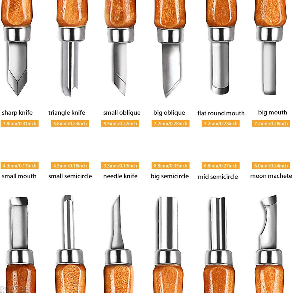 12Pcs SK2 Woodworking Carving  - Craft Knife Set recension och pris